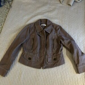 LOFT Jacket plum in color perfect for fall.